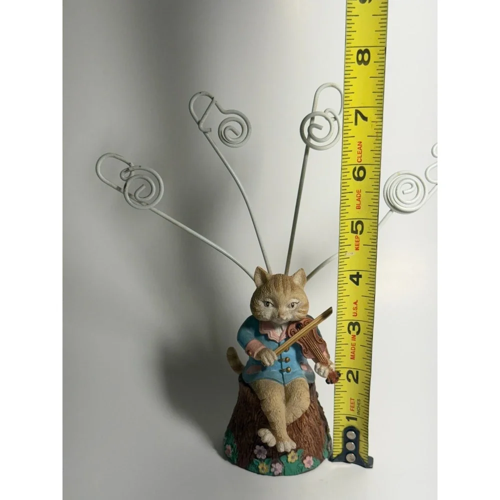 Cat and Fiddle Photo Holder Spells Out Baby Figurine Baby Gift Cat Collectible